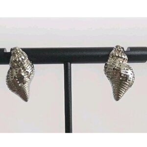 Brighton Seashell Silver-toned Post Fashion Earrings